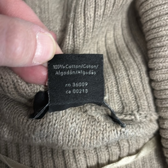 Women’s Calvin Klein Size XL 100% Cotton Cowl Neck Short Sleeve Brown Sweater - Picture 6 of 6